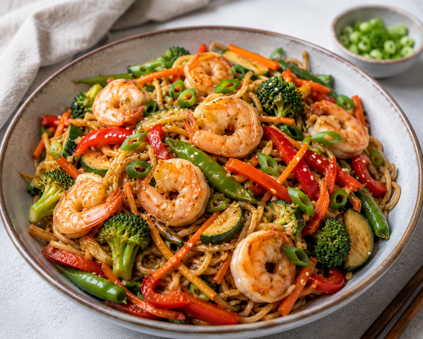 prawn and vegetable stir fry